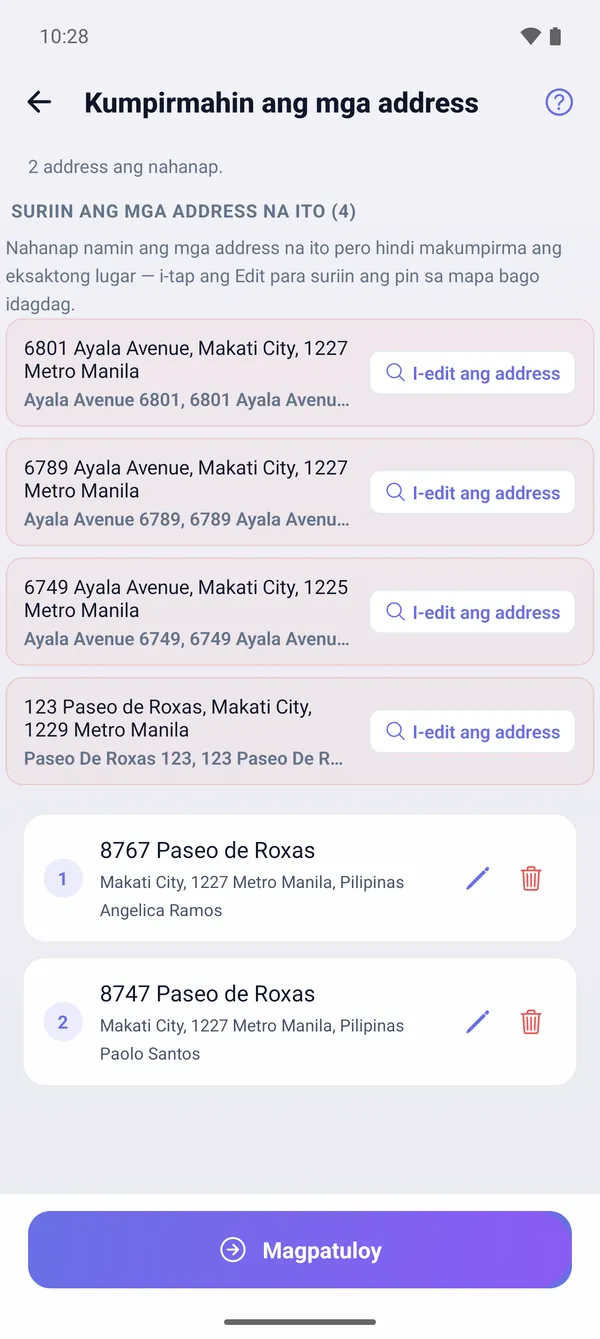 Paano mag-import ng mga address mula sa CSV o Excel (bulk / CSV route planner)