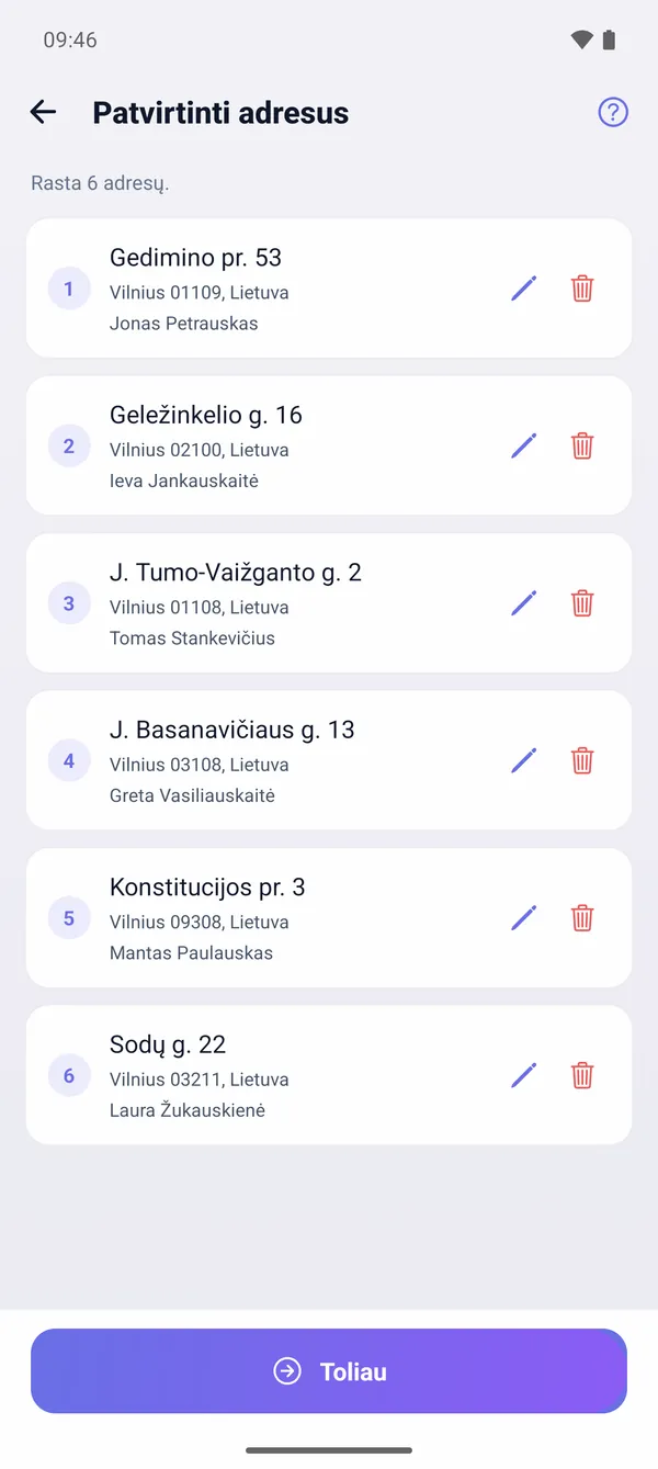 Kaip importuoti adresus iš CSV ar Excel (masinis / CSV maršruto planuoklis)