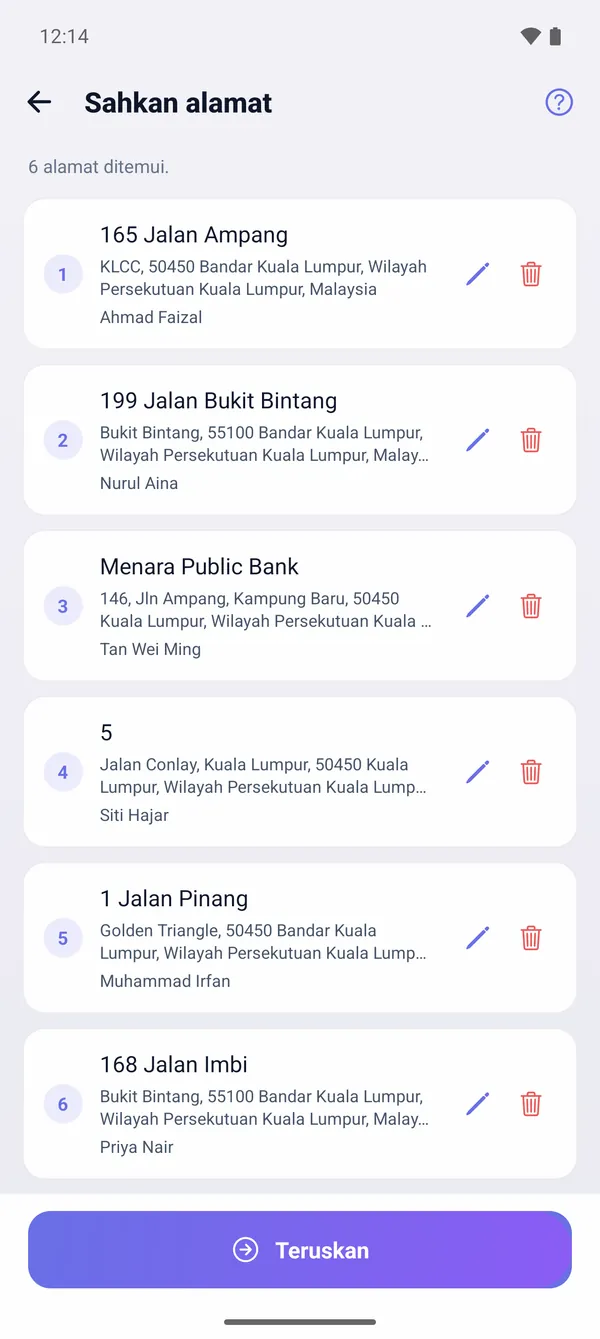 Cara mengimport alamat daripada CSV atau Excel (perancang laluan pukal / CSV)