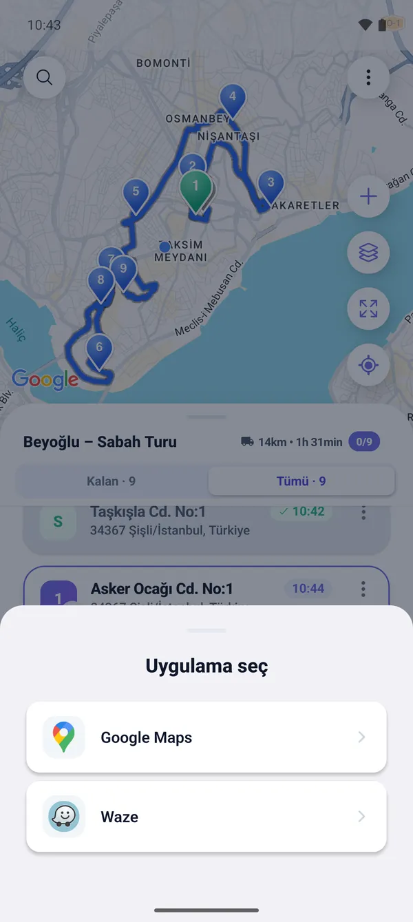 Rota nasıl sürülür (Google Haritalar ve Waze)
