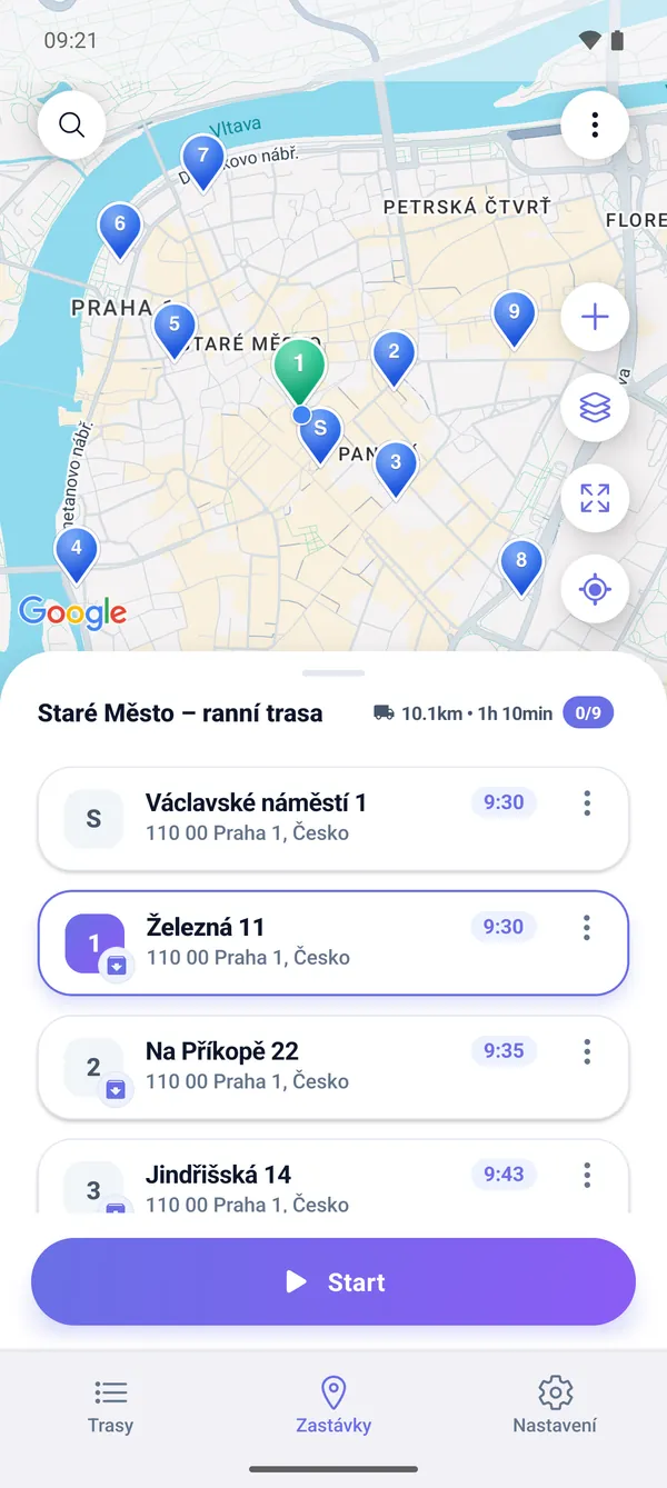 Jak optimalizovat pořadí zastávek (optimalizátor doručovací trasy)