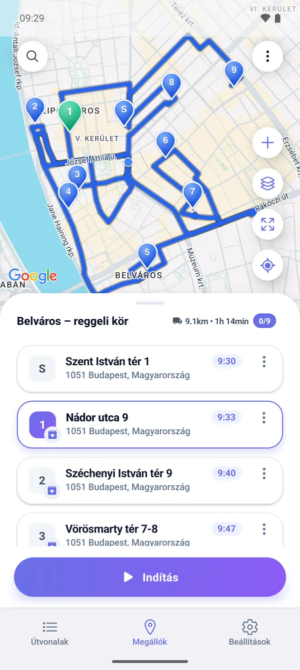 Hogyan optimalizáld a megállók sorrendjét (kézbesítési útvonal optimalizáló)