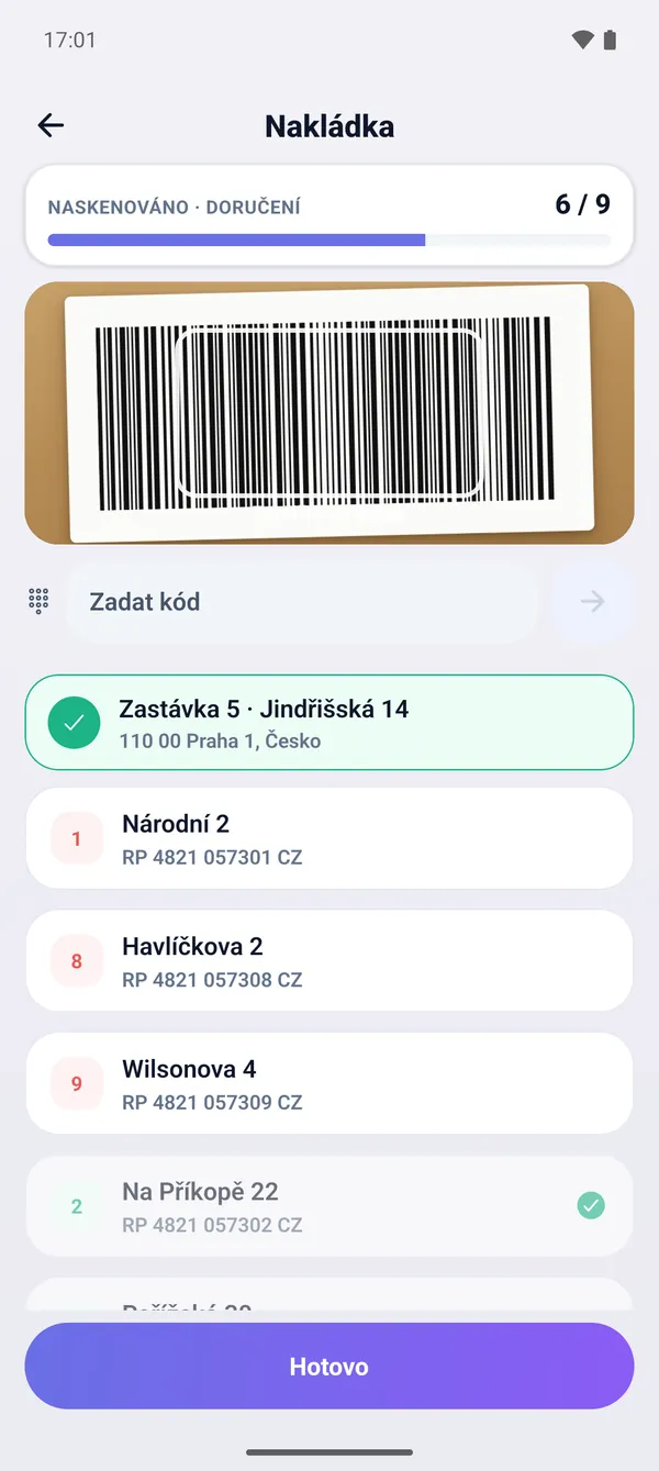 1 · Kontrolní seznam nakládky