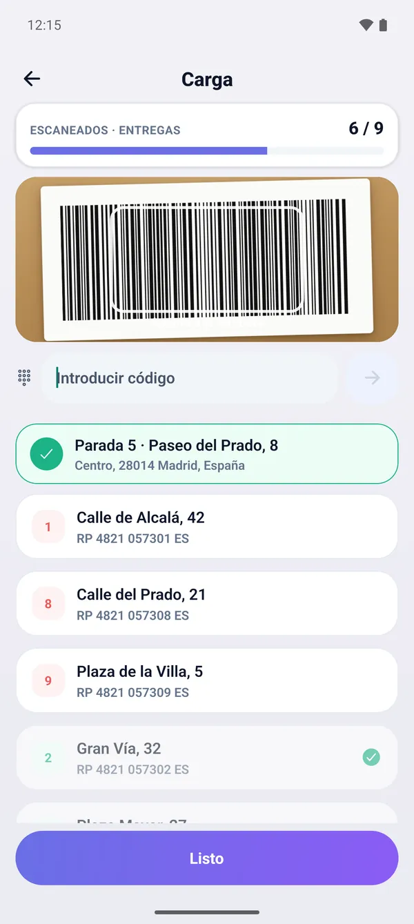 1 · Lista de carga
