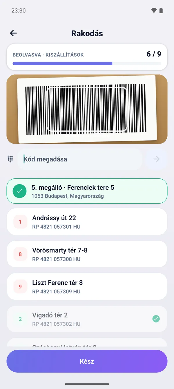 1 · Rakodási ellenőrzőlista