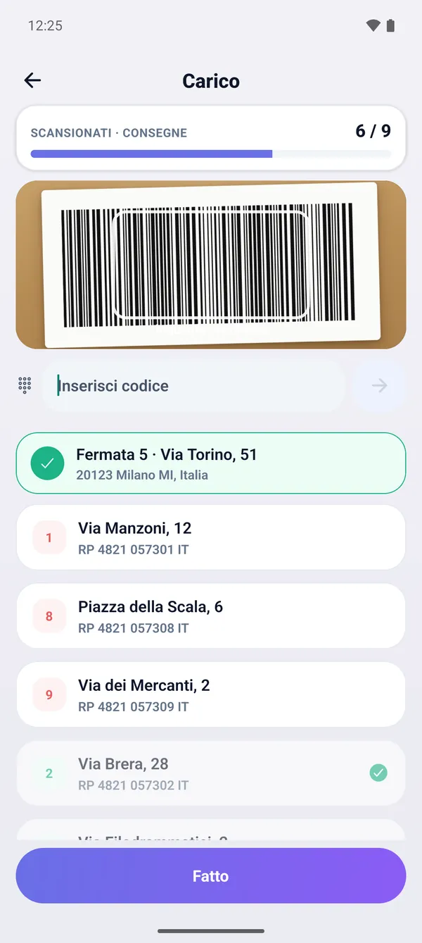 1 · Checklist di carico