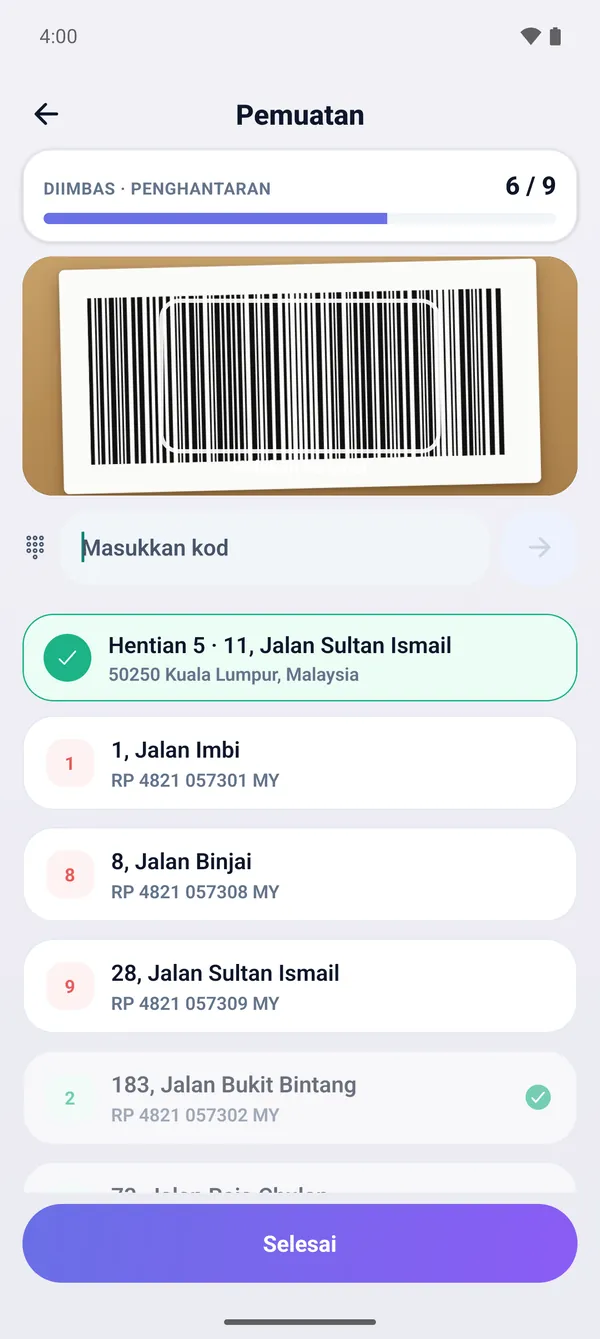 Muat & punggah dengan imbasan