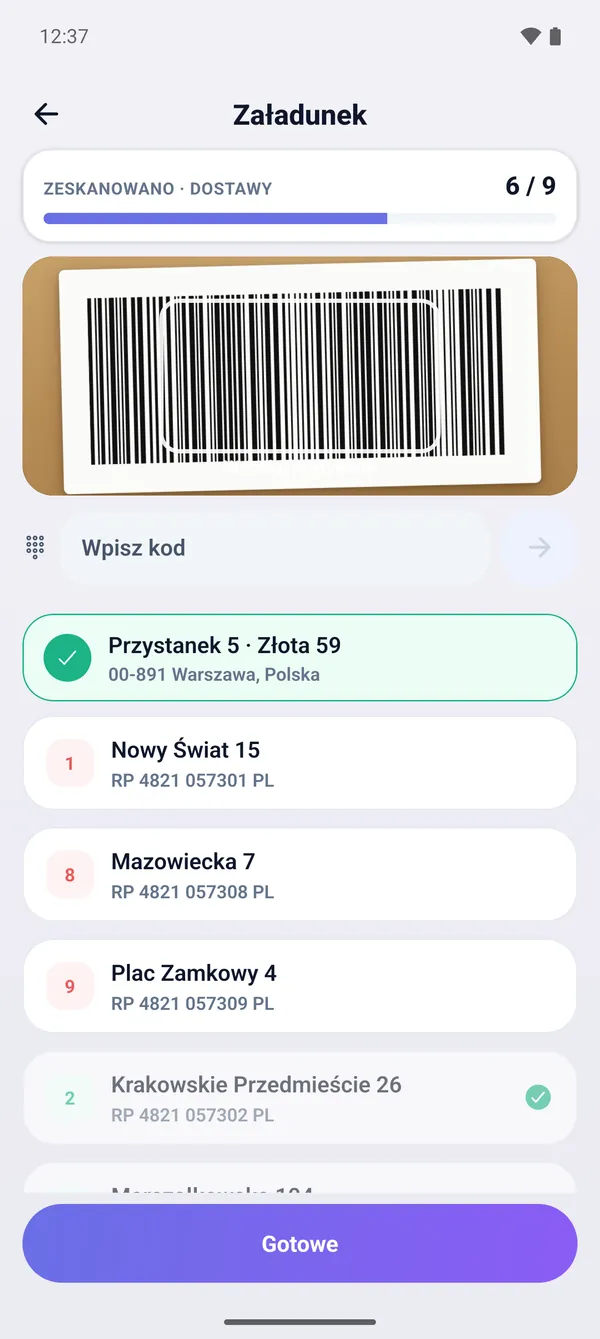 1 · Lista załadunku