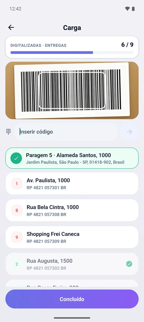 1 · Lista de carregamento