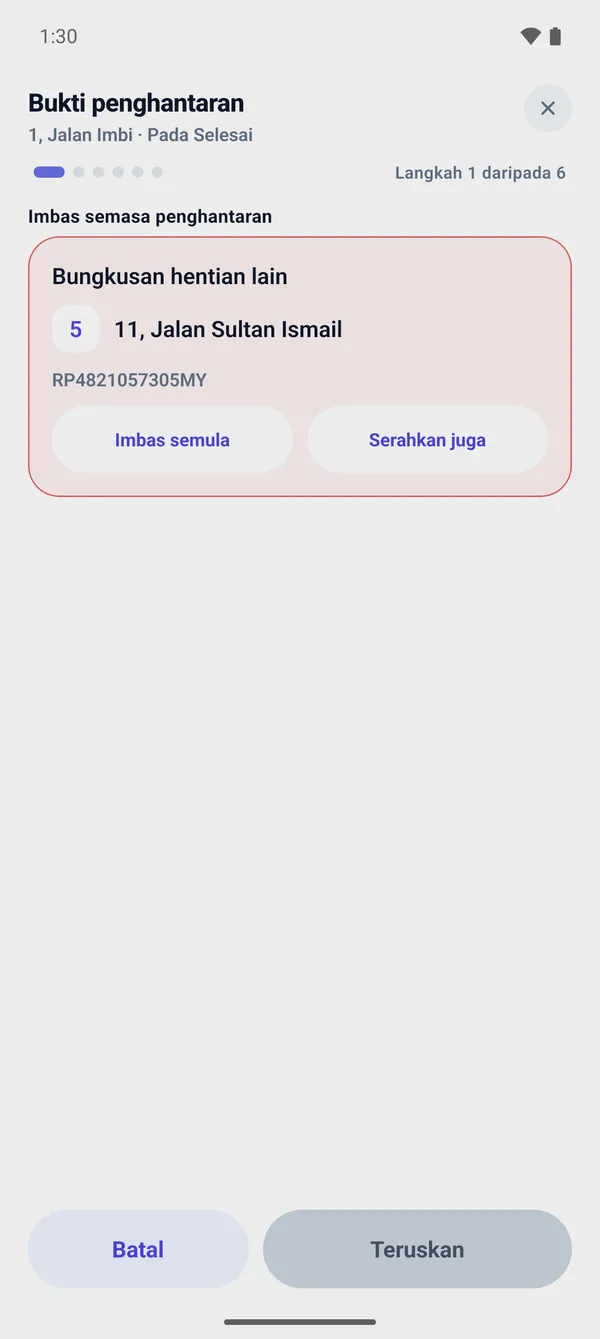 2 · Semakan di pintu