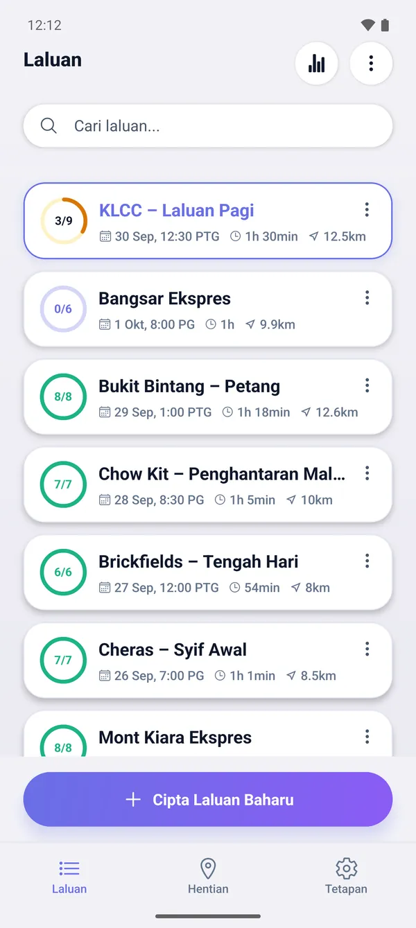 Cara menyimpan laluan dan menyambung semula kemudian