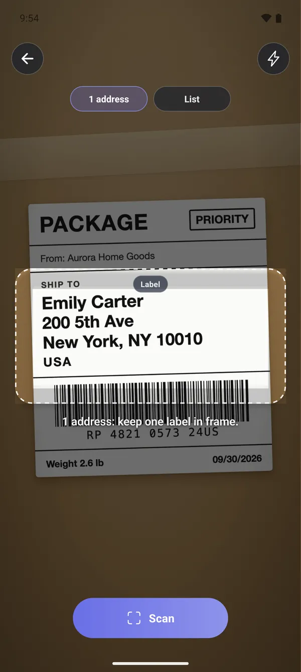 1 · Scanning the label