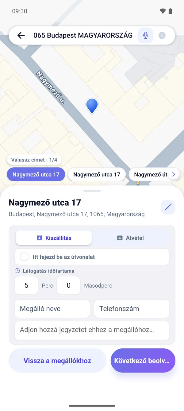 2 · Erősítsd meg és add hozzá a megállót