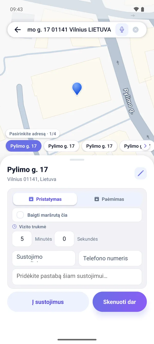 Kaip nuskenuoti siuntos etiketę (OCR) siuntinio pristatymui