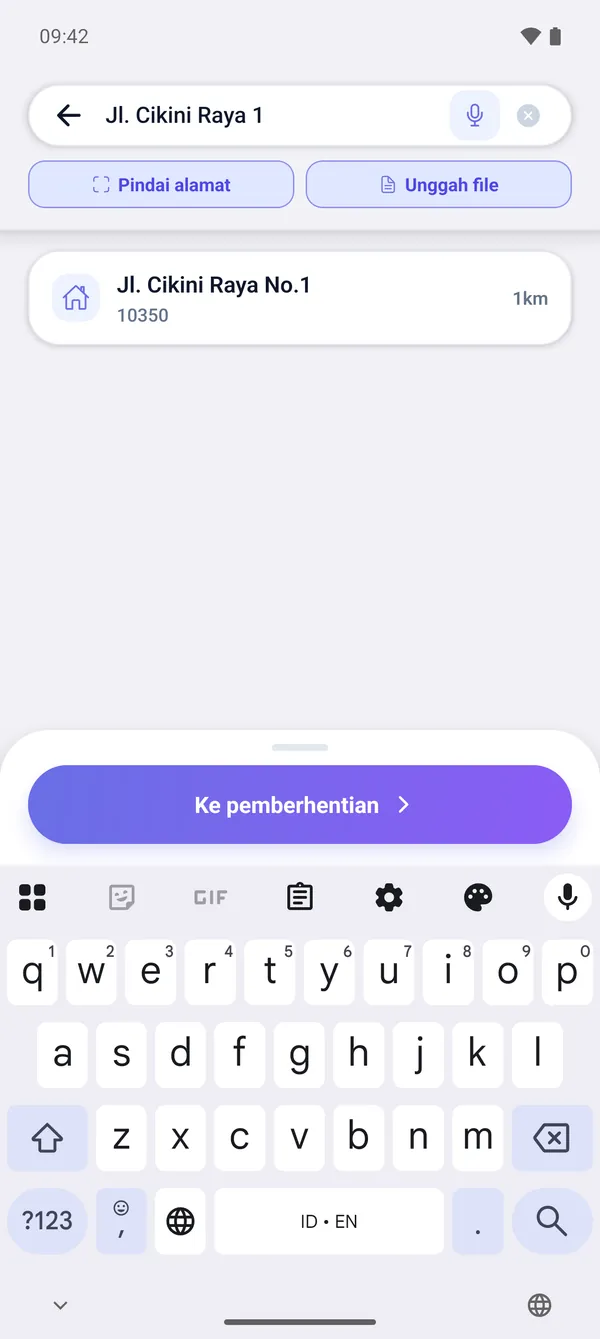 Cara mencari alamat dan menambahkan titik pengiriman