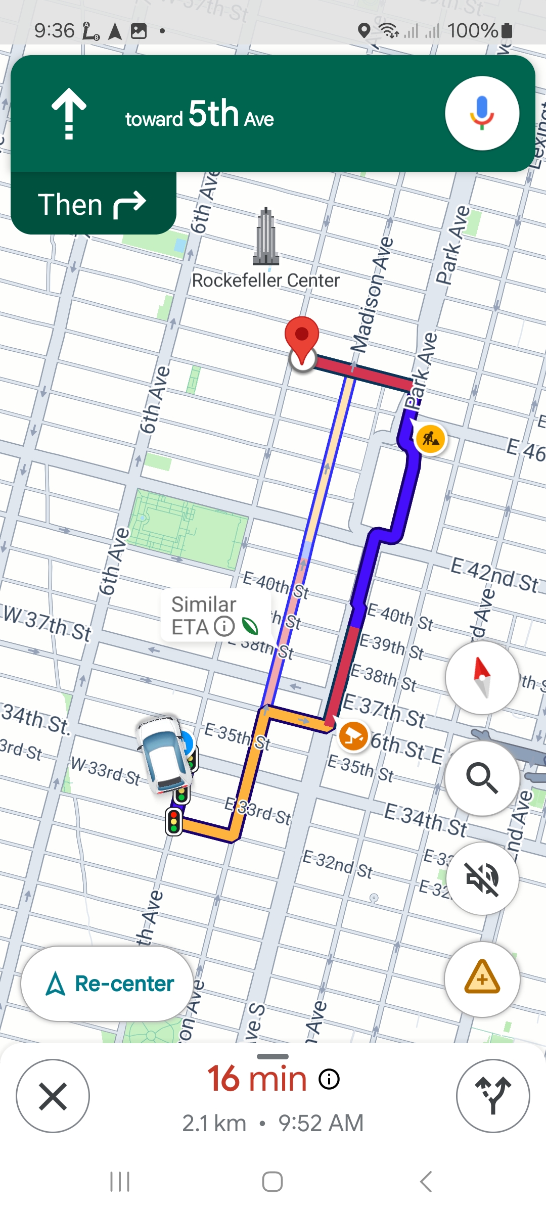 Turn-by-turn Google Maps navigation launched from the courier route planner app